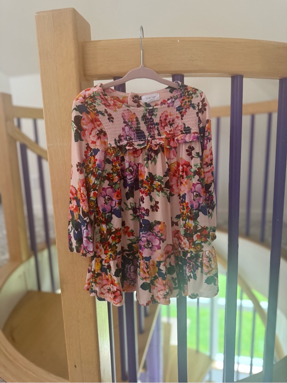 18-24M Angel Desr Toddler Girls Floral Smocked Tunic Dress - Like New